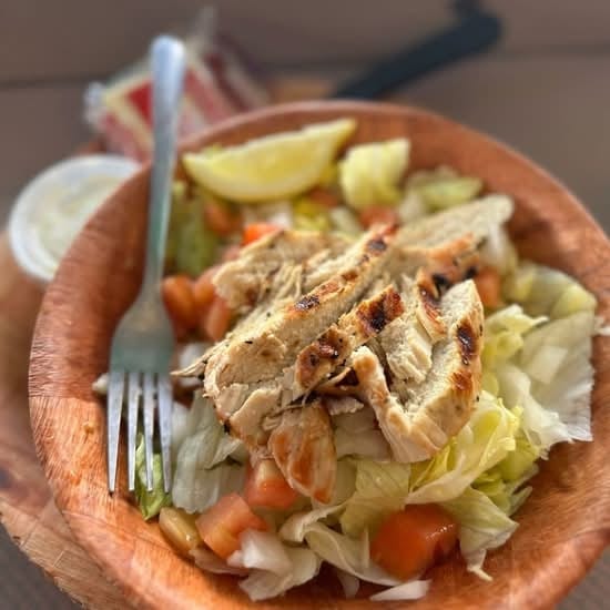 Lg Garden Salad w/ Grouper.